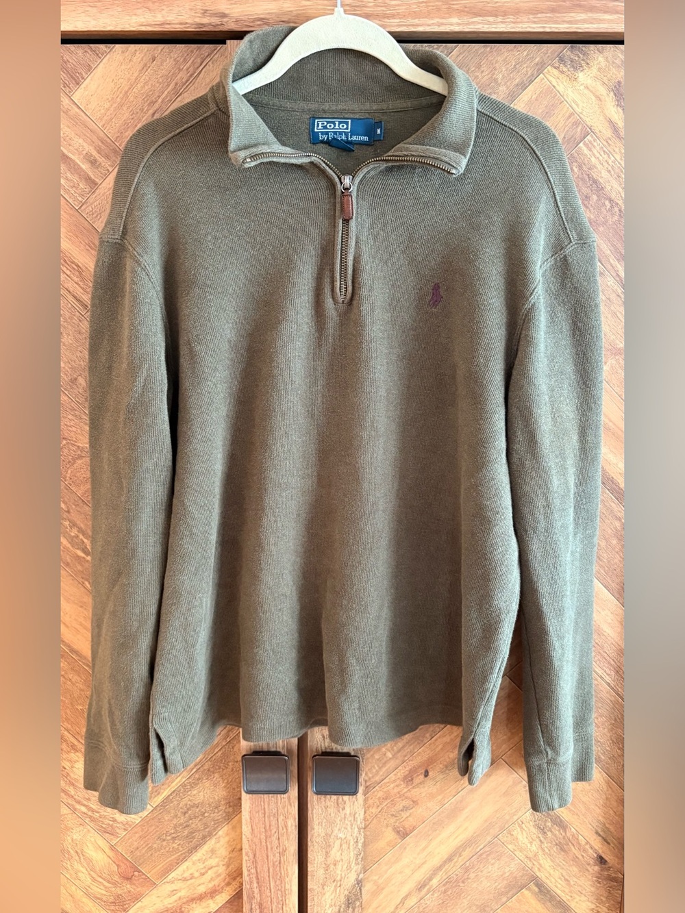 Ralph Lauren Olive Green Half-Zip Sweater